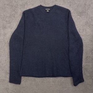 Banana Republic Sweater Pull Over Blue Size XL Extra Fine Merino Wool women's